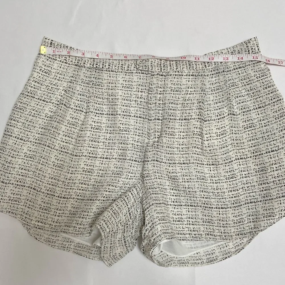 Haute Hippie Silk White and Black Shorts